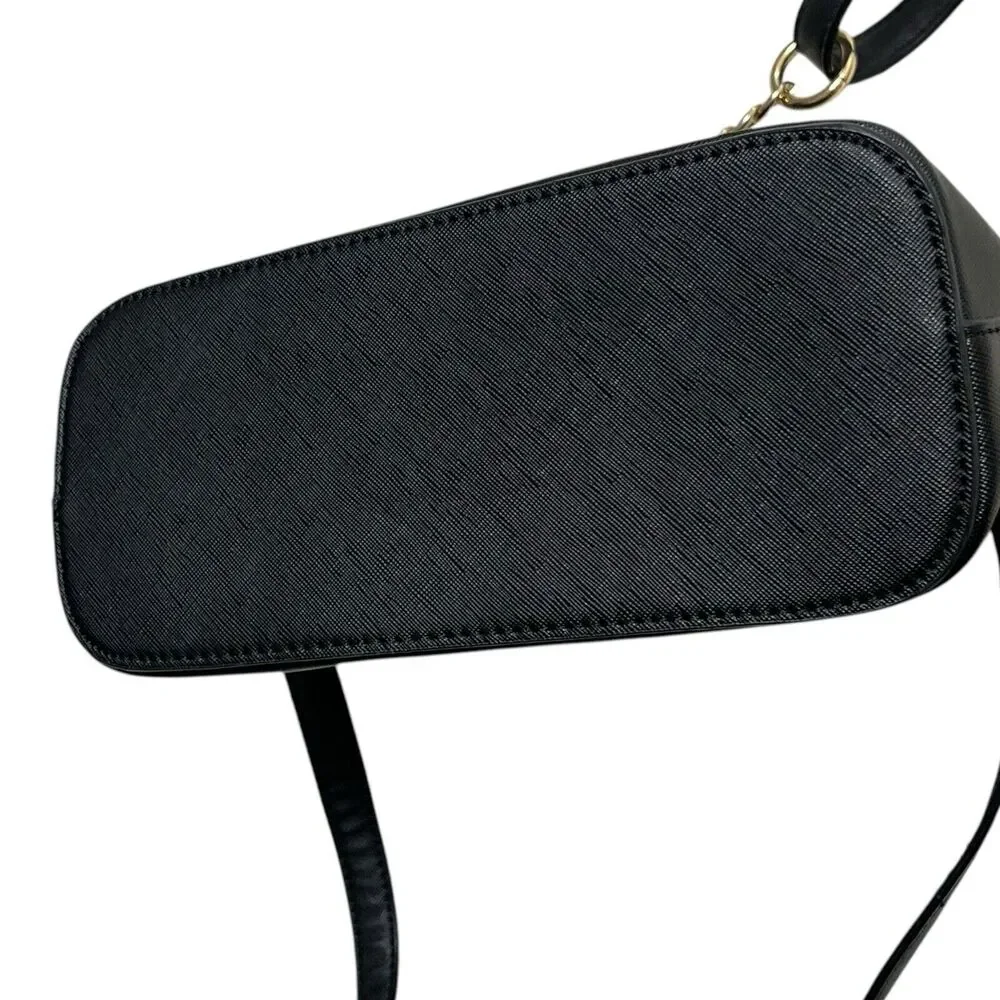 Kate Spade Convertible Crossbody Bag Black Saffiano Leather Adjustable‎ Strap